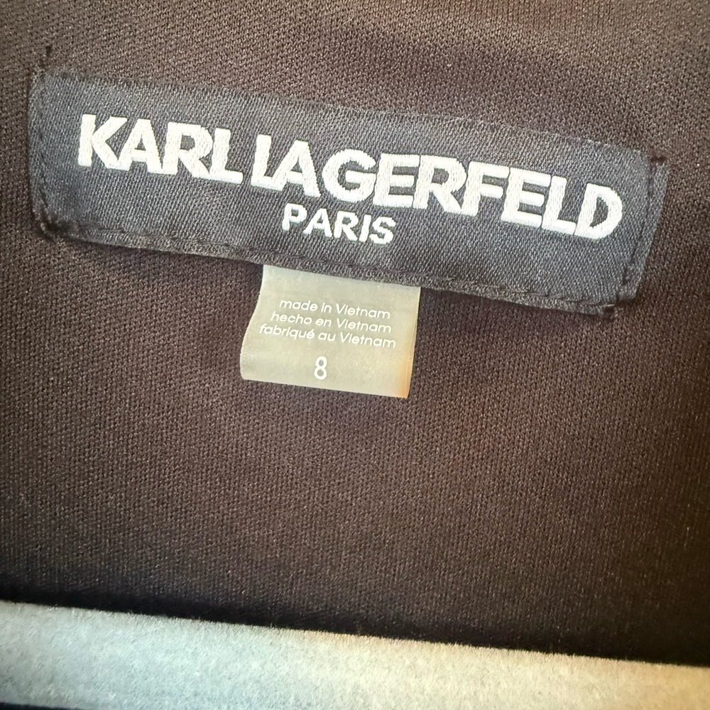 NWT Karl Lagerfeld scuba A-line belted dress - Picture 8 of 12